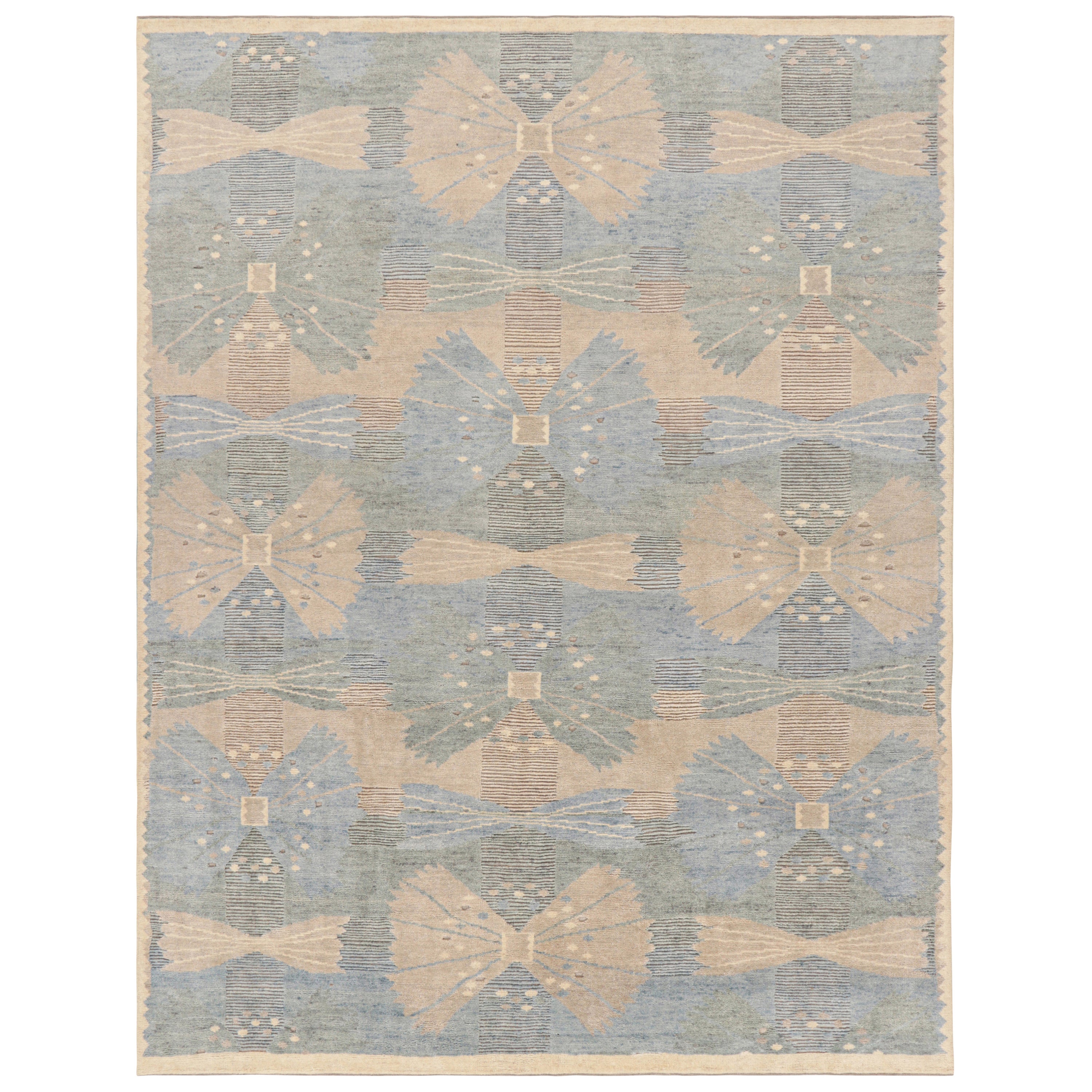 Rug & Kilim's Scandinavian Style Rug in Beige-Brown with Geometric Patterns (tapis de style scandinave à motifs géométriques)