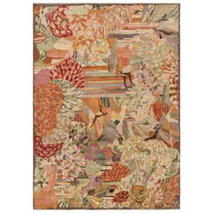 Rug & Kilim's French Art Deco Style Rug in Polychromatic Floral Patterns
