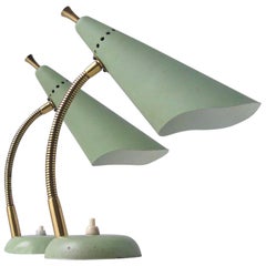 Mid-Century Goose Neck Table Lamp Attributed to Stilnovo or Arredoluce