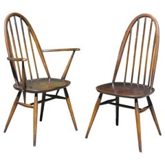 Pair of Quaker chairs by Lucian Ercolani for Ercol England, 1960s