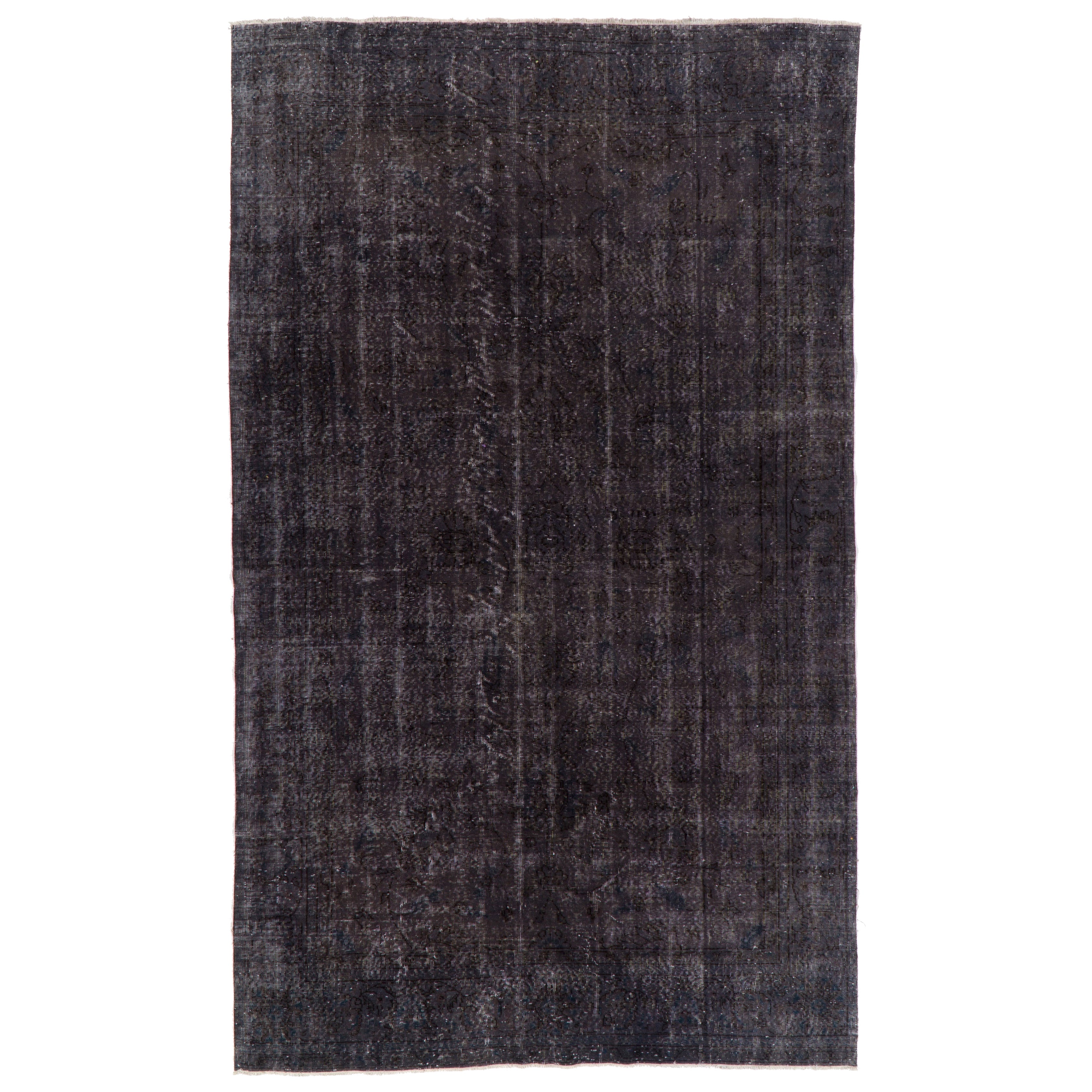 6.5x10.6 Ft Modernity Area Rug in Charcoal Gray & Black. Tapis turc fait main