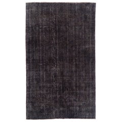6.5x10.6 Ft Modernity Area Rug in Charcoal Gray & Black. Tapis turc fait main