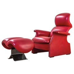 Fauteuil Dino Gavina du 20ème siècle avec Pouf mod. Viscontea
