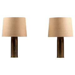 Pair of Swedish Brass Table Lamps, 1960s