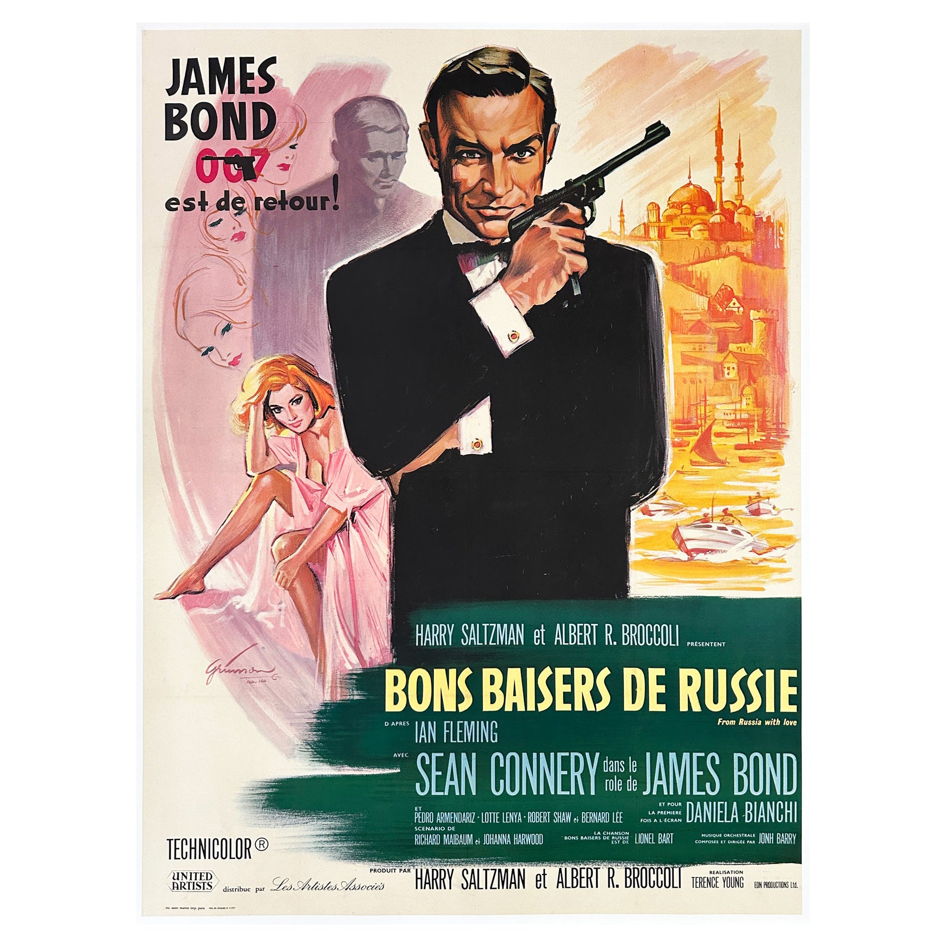 DALLA RUSSIA CON AMORE  1964 Poster cinematografico di un grande film francese, Boris Grinsson