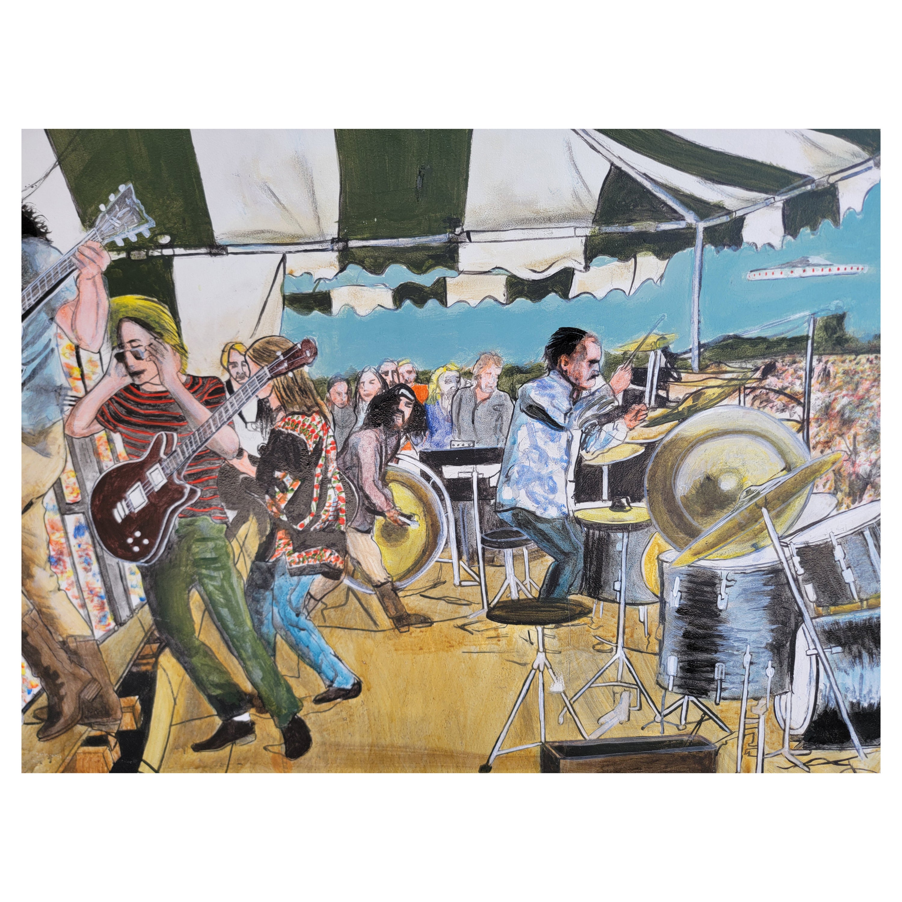Pittura del concerto rock dal vivo dei Greatful Dead in vendita