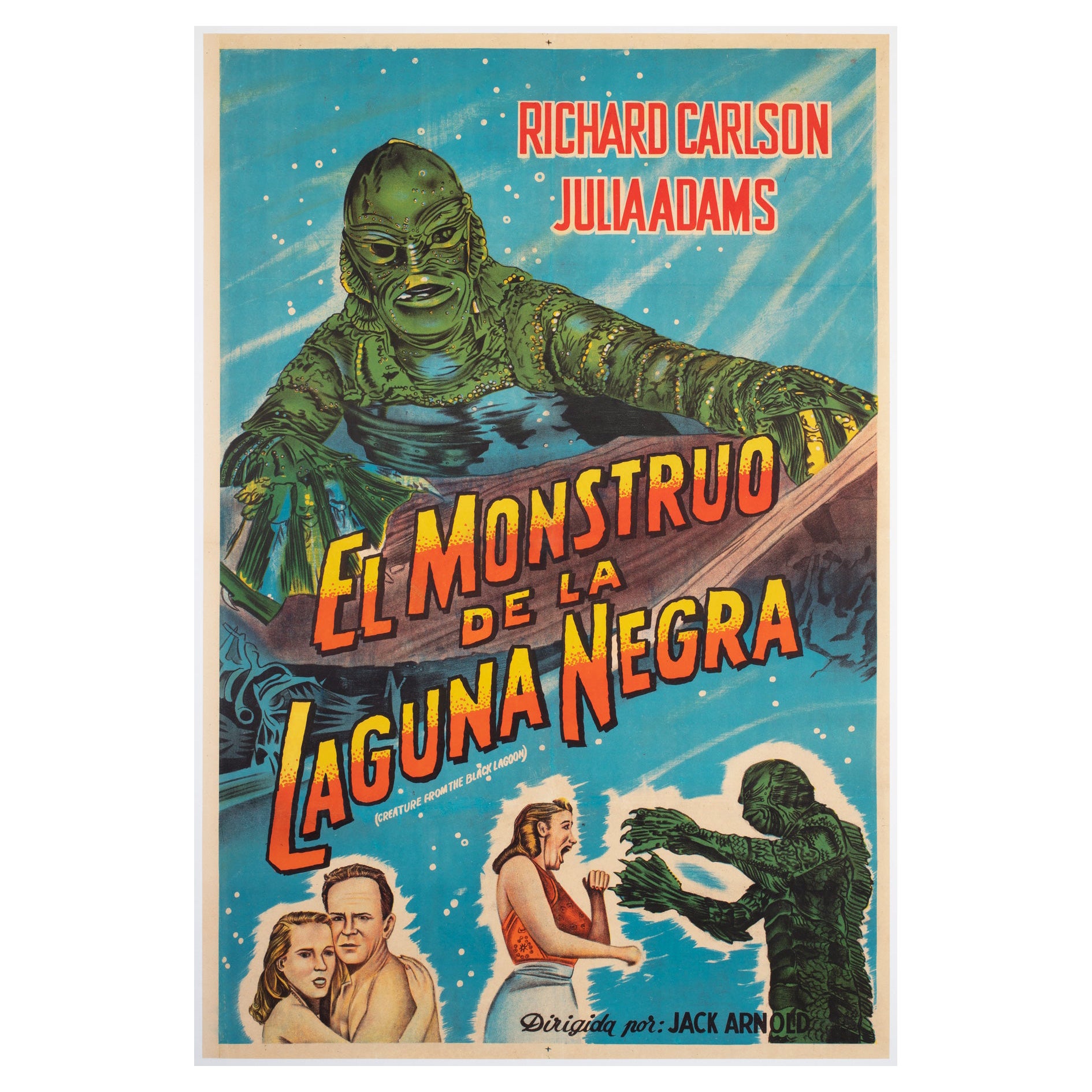La criatura de la laguna negra Cartel de película argentina de los años 50