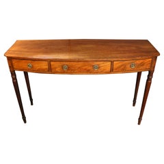 c. 1800-1810 English Early Regency Period 3-Drawer Console Table