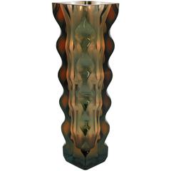 Exbor Egermann Czech Glass Optic 1960s Vase 5