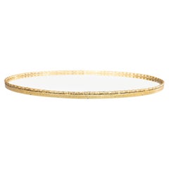 Large Hollywood Regency Faux Bamboo Gold Ormolu Oval Vanity Mirror Tray