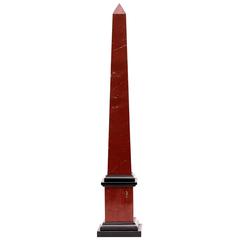 Fine Antique Rouge Marble Obelisk Grand Tour