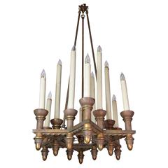 Iron and Bronze 12 Candle Chandelier 12
