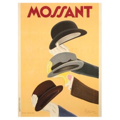 Cappiello, Original-Vintage-Poster, Mossant-Hut, Handschuhe, Herrenkleidung 1938