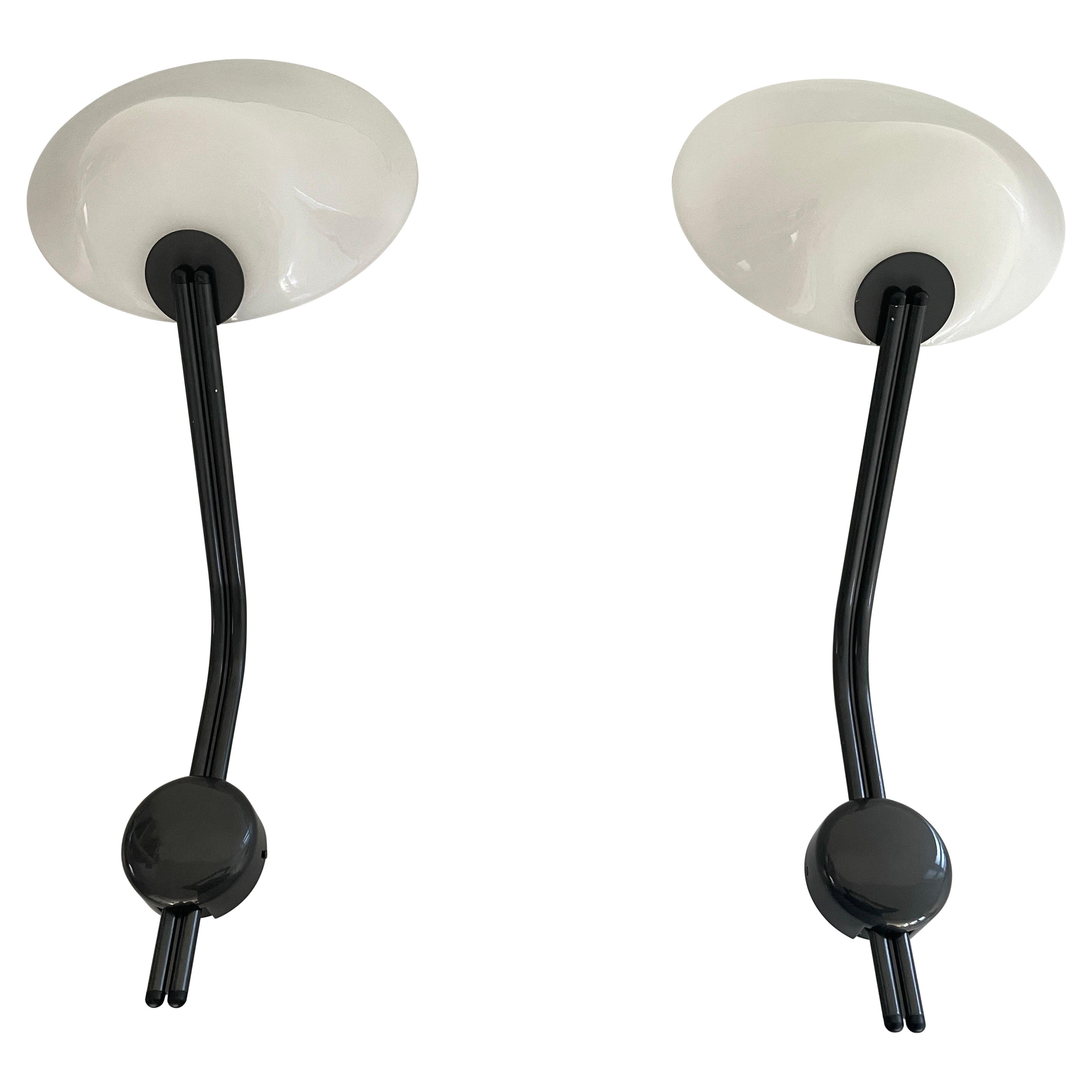 Modell „Parter“ Paar XL-Wandleuchter von Achille Castiglioni für Flos, 1970er Jahre, Italien