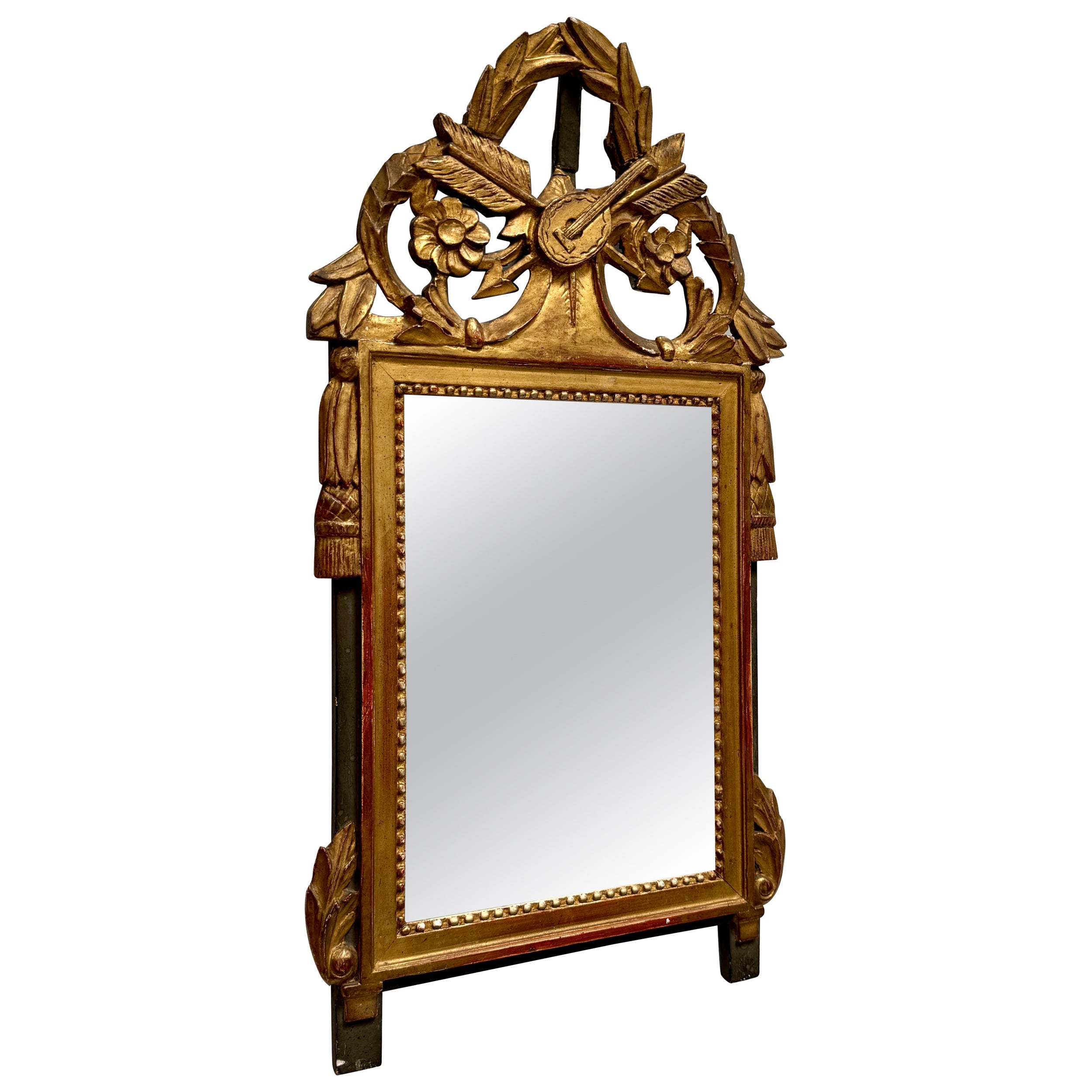 19. Jahrhundert Louis XVI Stil Französisch Giltwood Bridal Spiegel