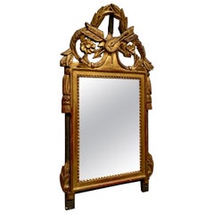 19. Jahrhundert Louis XVI Stil Französisch Giltwood Bridal Spiegel
