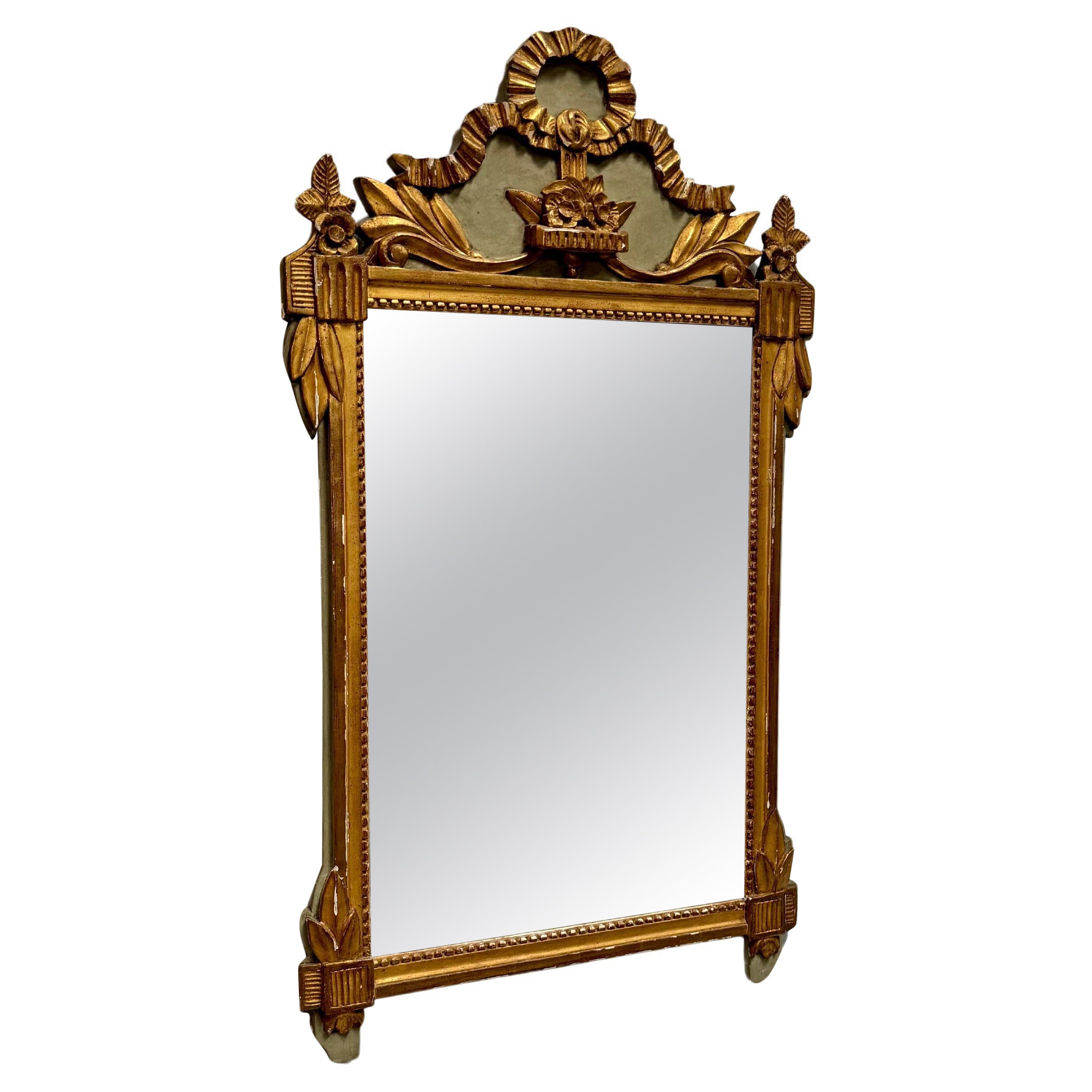 19. Jahrhundert Louis XVI Stil Französisch Giltwood Bridal Spiegel