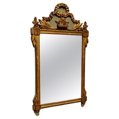 19. Jahrhundert Louis XVI Stil Französisch Giltwood Bridal Spiegel