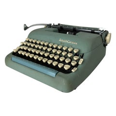 Vintage Blue Smith Corona Silent-Super Typewriter