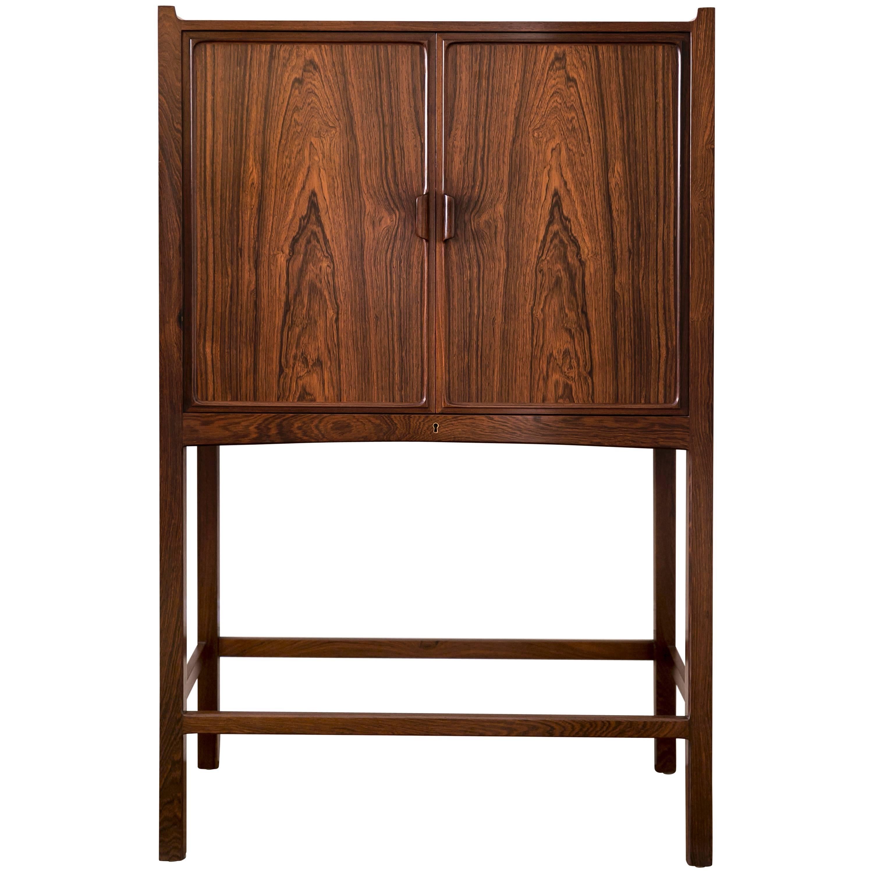 Small Freestanding Cabinet with Cedar Wood Interior by Ludvig Pontoppidan For Sale