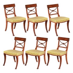 Ensemble de six chaises Regency Klismos, attribuées à Gillows