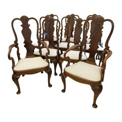 Outstanding Quality Set of 10 Antique Victorian Walnut Dining Chairs