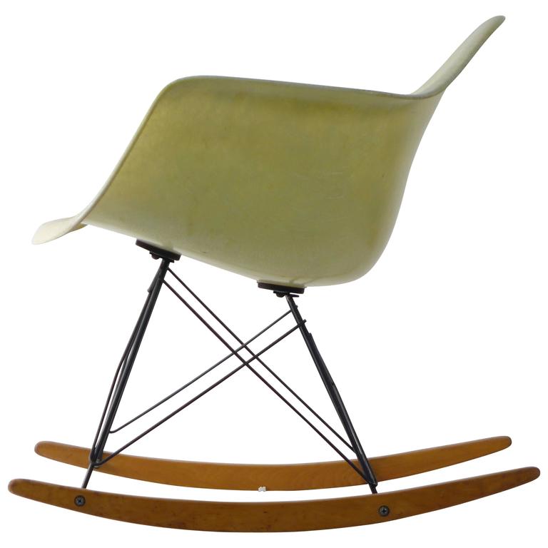 Eames Rocker Green Early Eames Rocker at 1stDibs