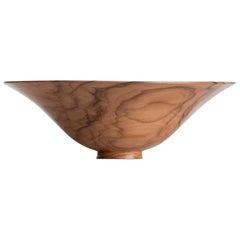 Sculptural Turned Wooden Bowl by Master Craftsman Bert Marsh 1990s