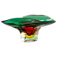 Flavio Poli Centerpiece Bowl Model 13411 in Sommerso Murano by Seguso, 1960s