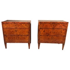 Pair of Biedermeier Dressers, Germany 1820, Bird'sEye Maple