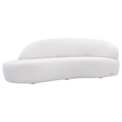 Canapé modulaire blanc en fausse peau de mouton, design Ruy personnalisable à l'avant et à l'arrière