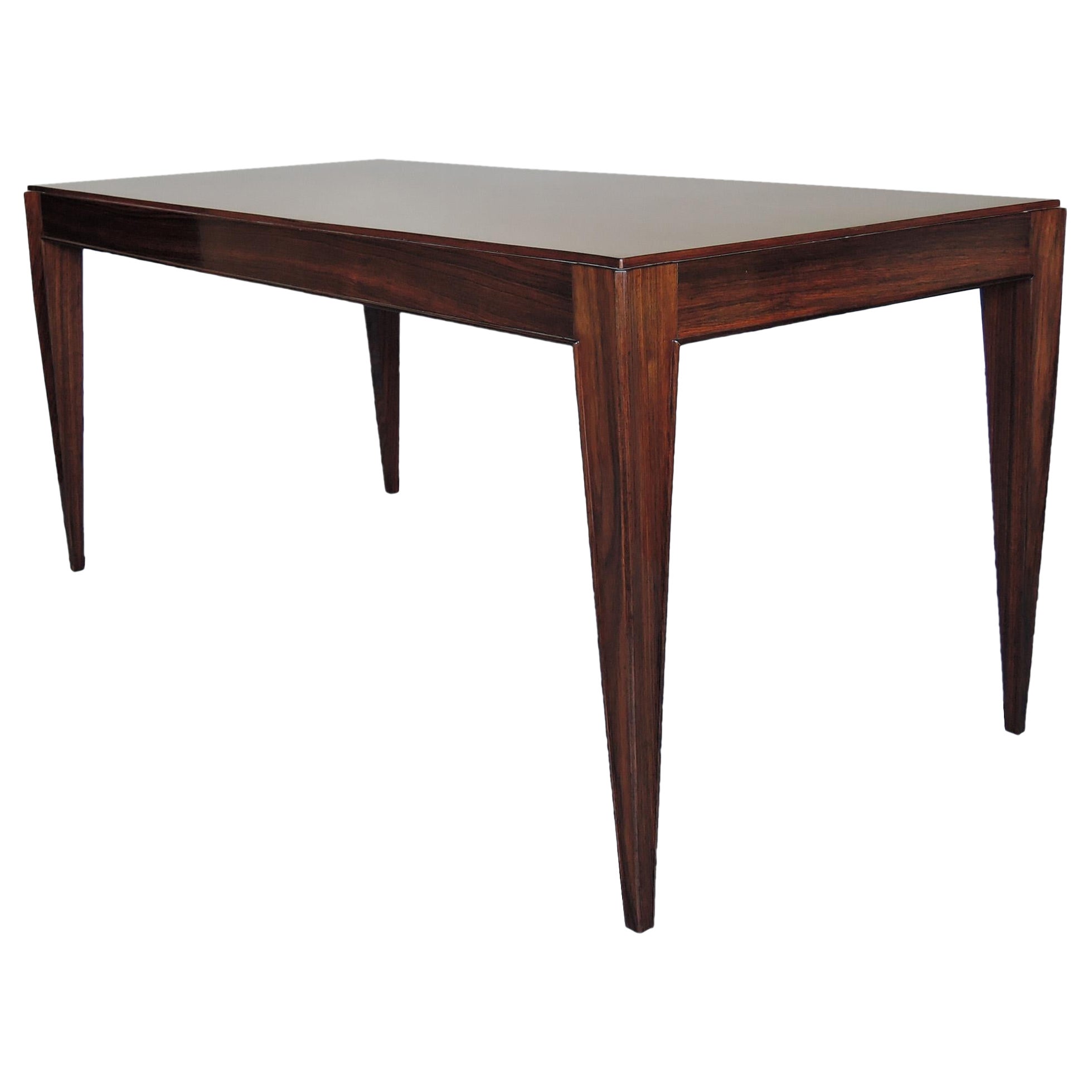 Französischer Palisander-Ess-/Schreibtisch im Art déco-Stil, Dominique zugeschrieben
