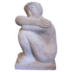 Escultura francesa Art Decó de piedra caliza, Lucien Gibert