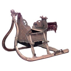 Antique Russian Gilt Sleigh
