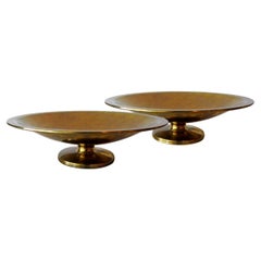 Pair of American Modern Brass Coupes, Tommi Parzinger