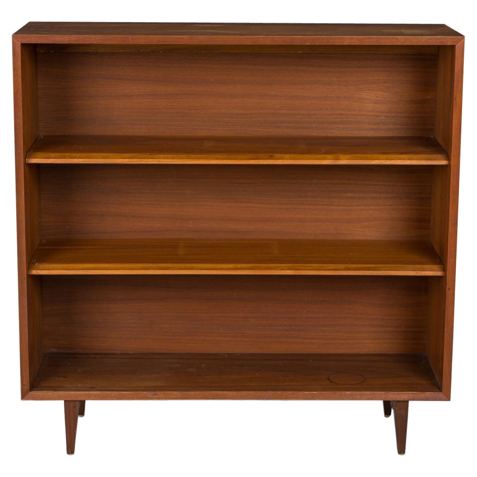 George Nelson for Herman Miller BCS Basic Two Shelf Walnut Veneer Bookshelf