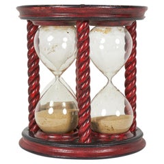 Red Decorated Lacquer Hour Glass