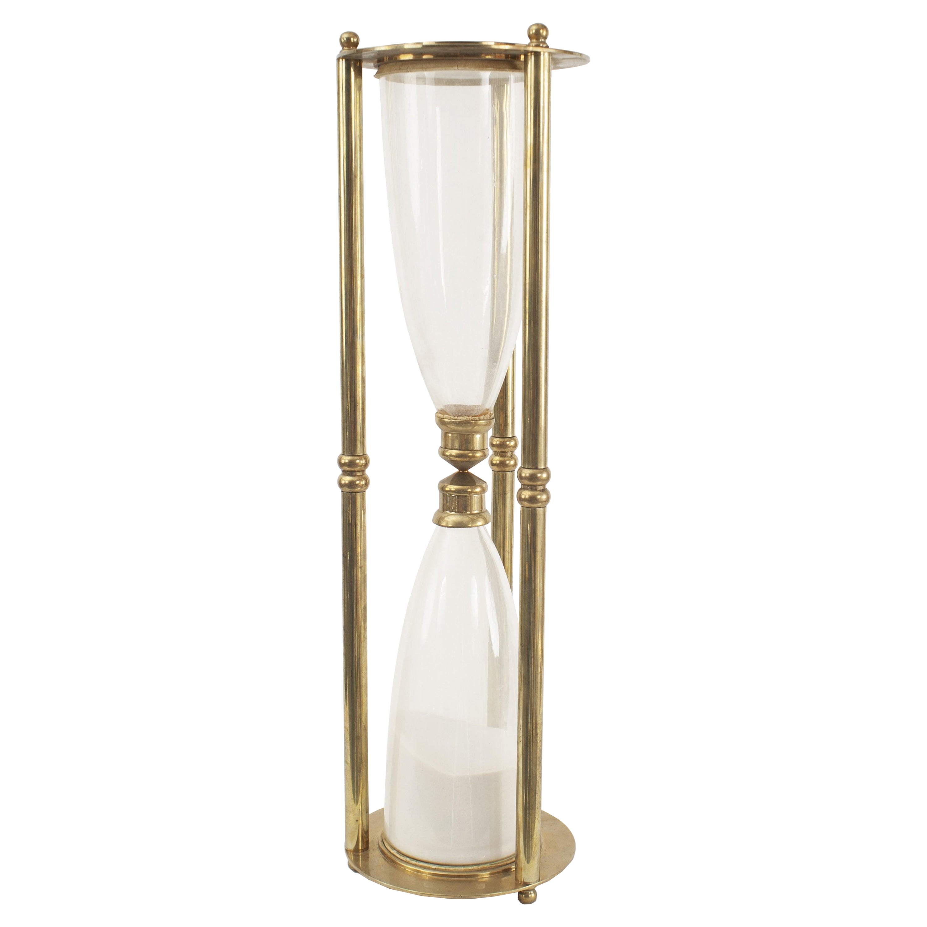 Mid-Century Large Brass Hourglass For Sale