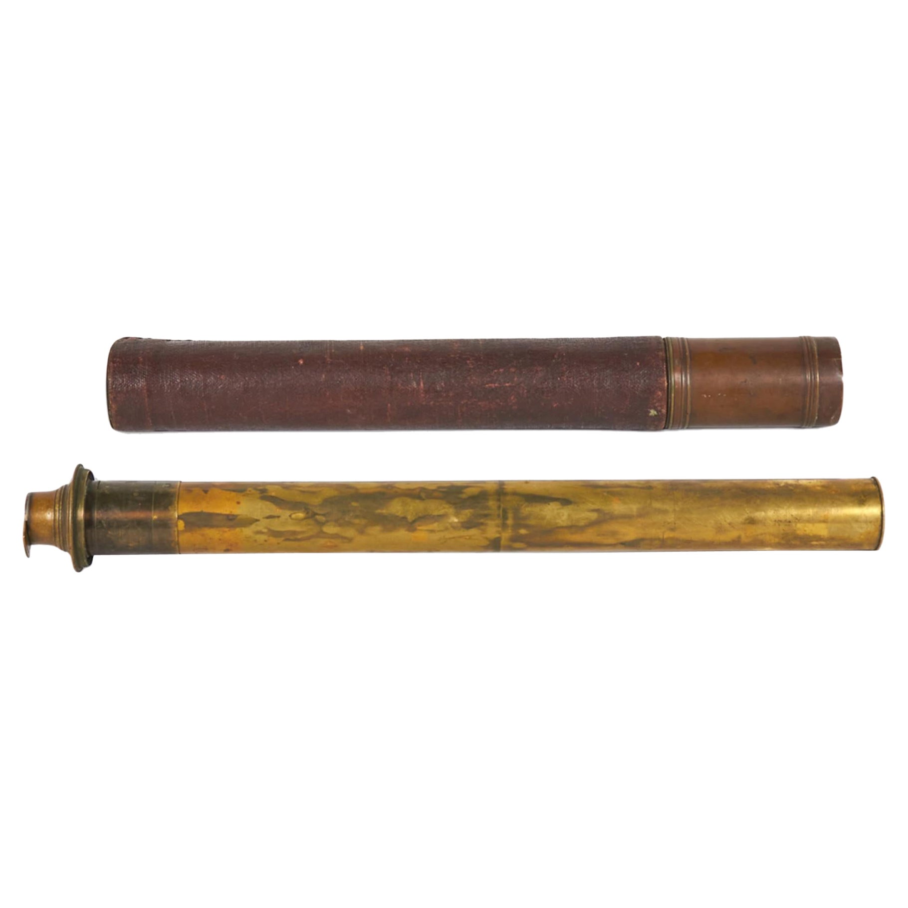 English Brass & Leather Hand Held Telescope