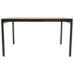 Cees Braakman Japanese Series Dining Table in Teak and Black Enameled Steel