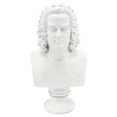 Buste Bach allemand en plâtre