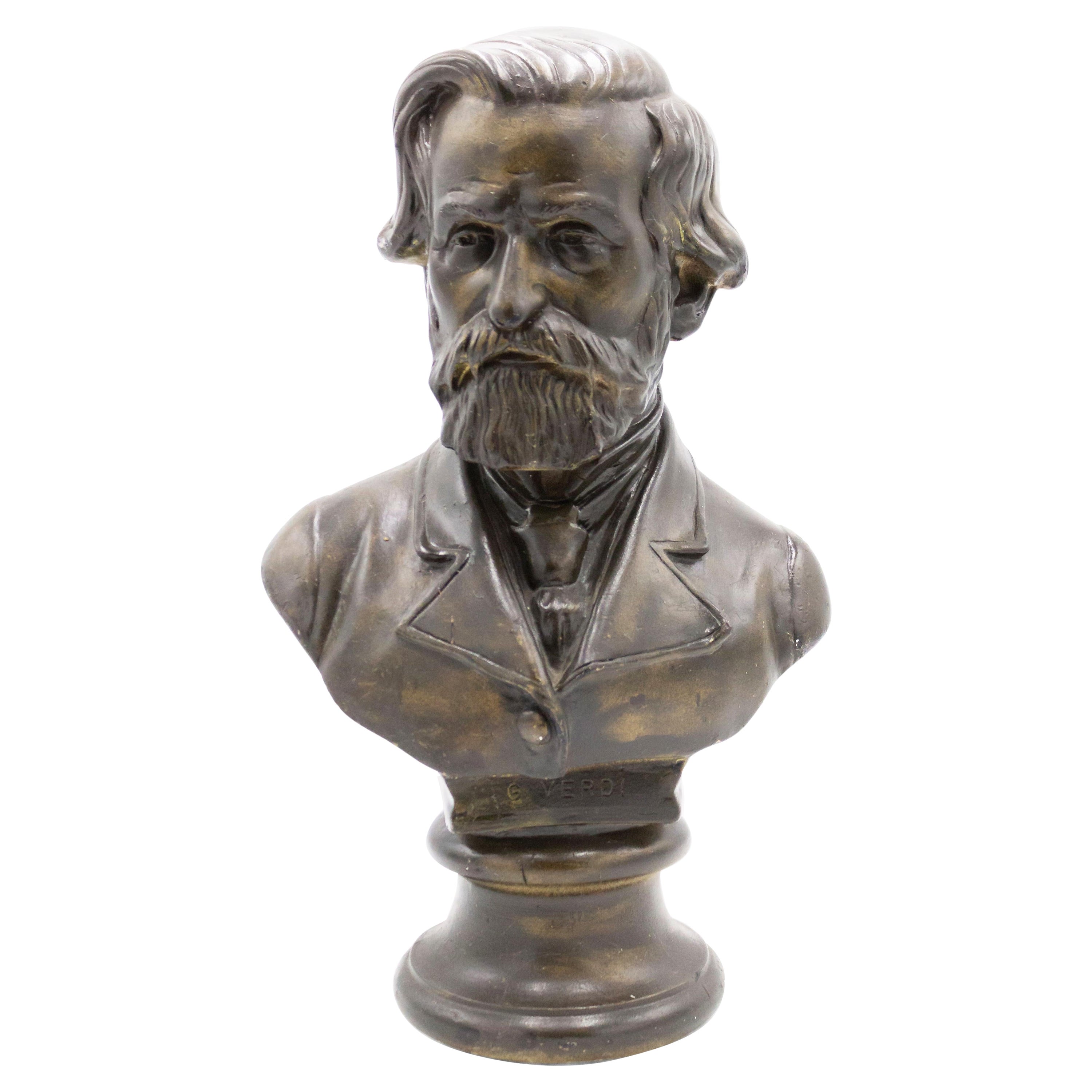 French Victorian Plaster Man Bust
