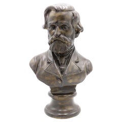 Buste d'homme en plâtre de l'époque victorienne