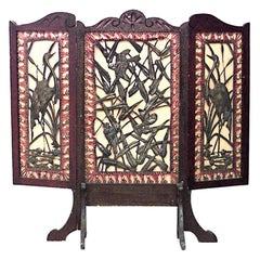 Arts and Crafts Mahogany 3-Fold Screen