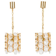 Pair of Palwa Continental Mid-Century Cylindrical Pendants