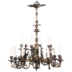 French Empire Style Bronze Dore Chandelier