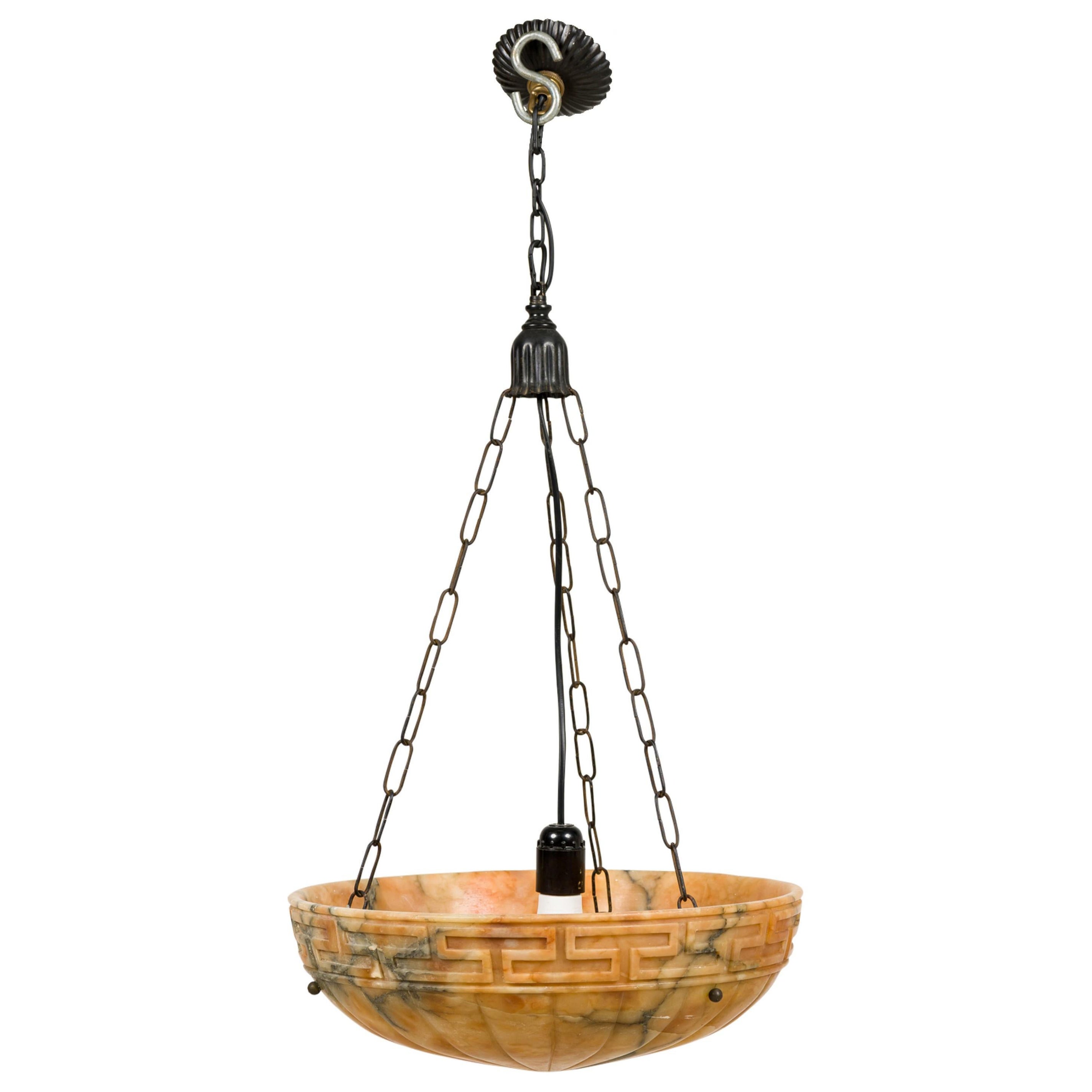 Lampadario rotondo Mid-Century A. Stone in vendita