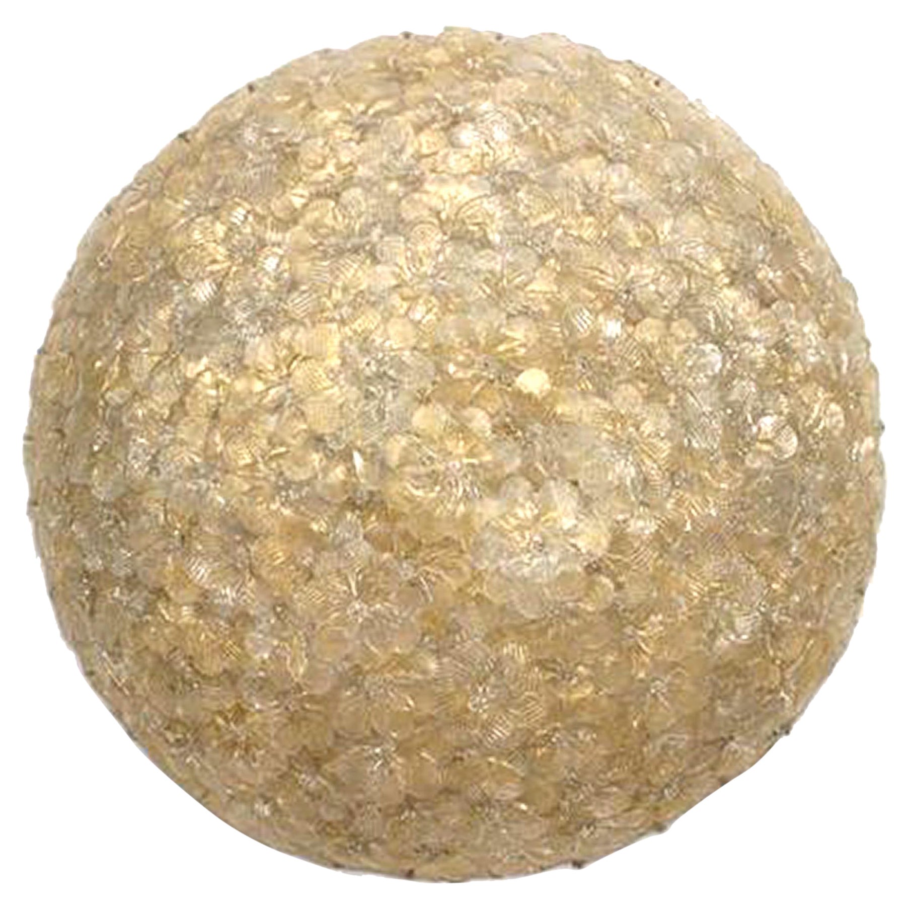 Italian Mid-Century Murano Gold Dusted Glass Ceiling Fixtures