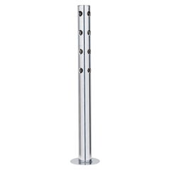 American Mid-Century Chrome Cylindrical Floor Flamp