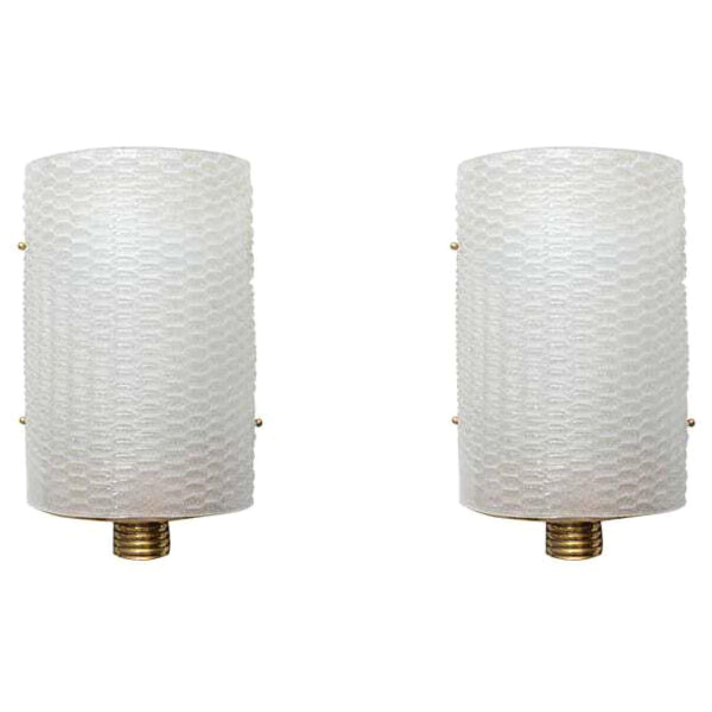 Ein Paar italienische moderne Barovier und Toso Wandleuchten